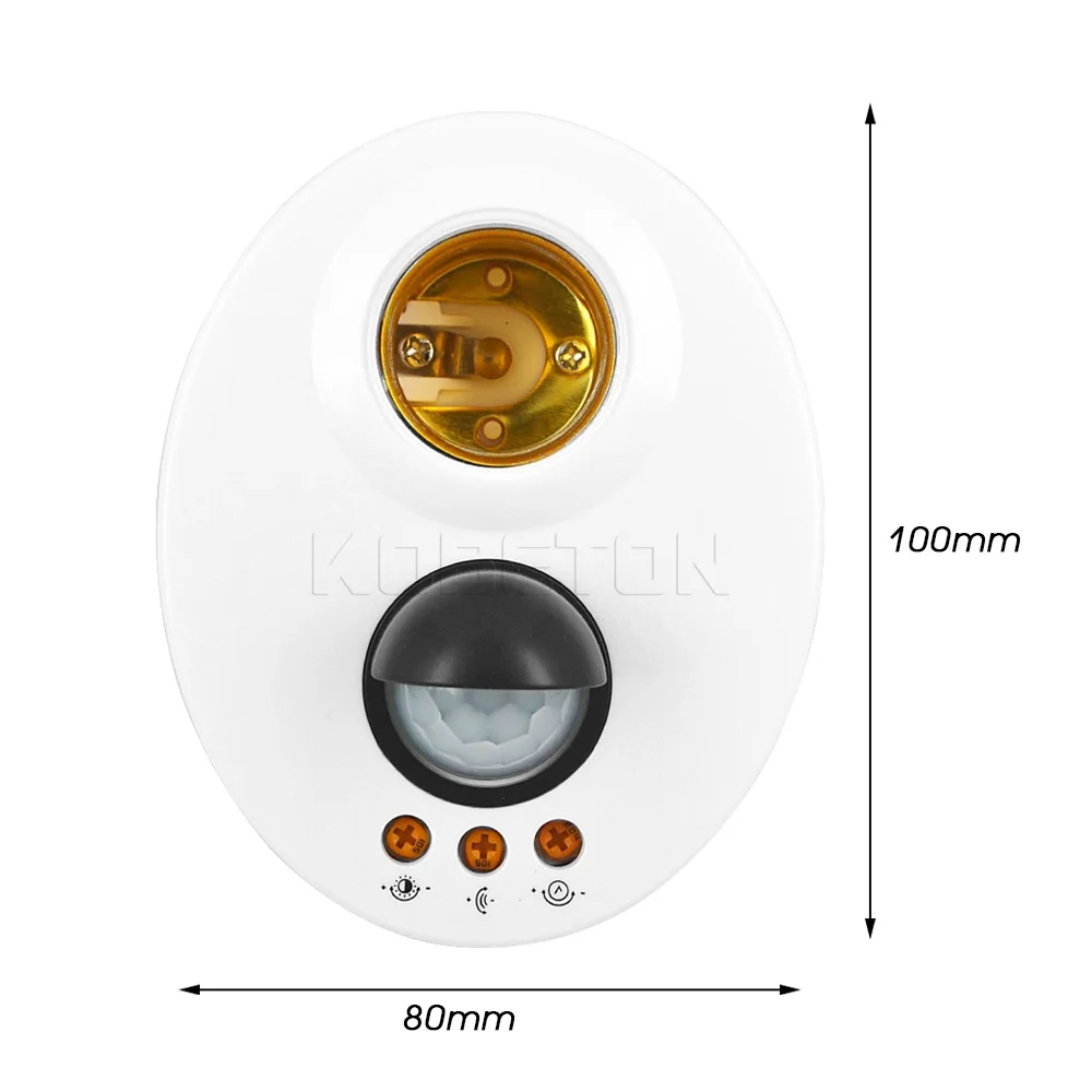 

E27 Automatic Wall Light Lamp Holder LED Bulb Base Infrared IR Sensor Socket PIR Motion Switch Detector 110V 220V Adjustable
