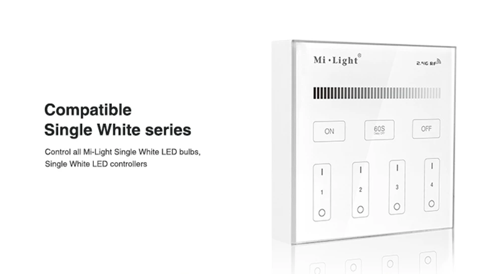 Milight WI-FI Ibox2 светодио дный контроллер B1 Touch Панель затемнения дистанционного 2,4 г CW/WW один Цвет светодио дный диммер DC12-24V