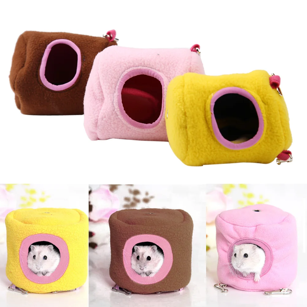 Buy Warm Hamster Cages Rat Squirrel Plush Cotton Bed