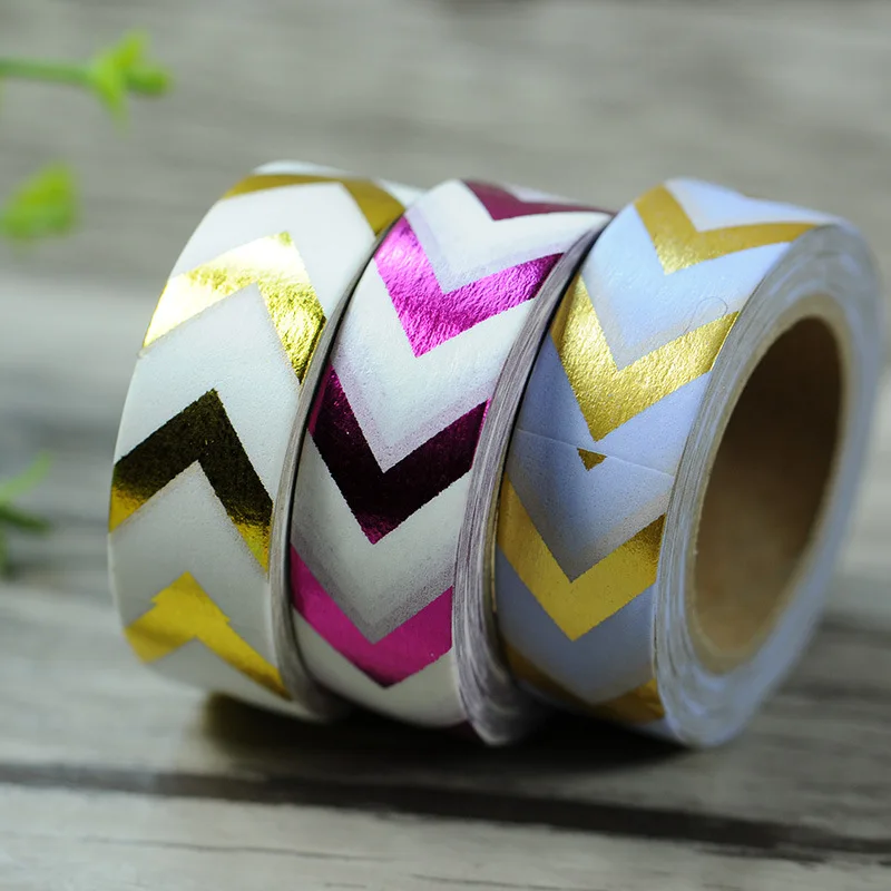 Free shipping halloween golden foil stamping washi paper tape/golden arrow washi tape 15mm*10m