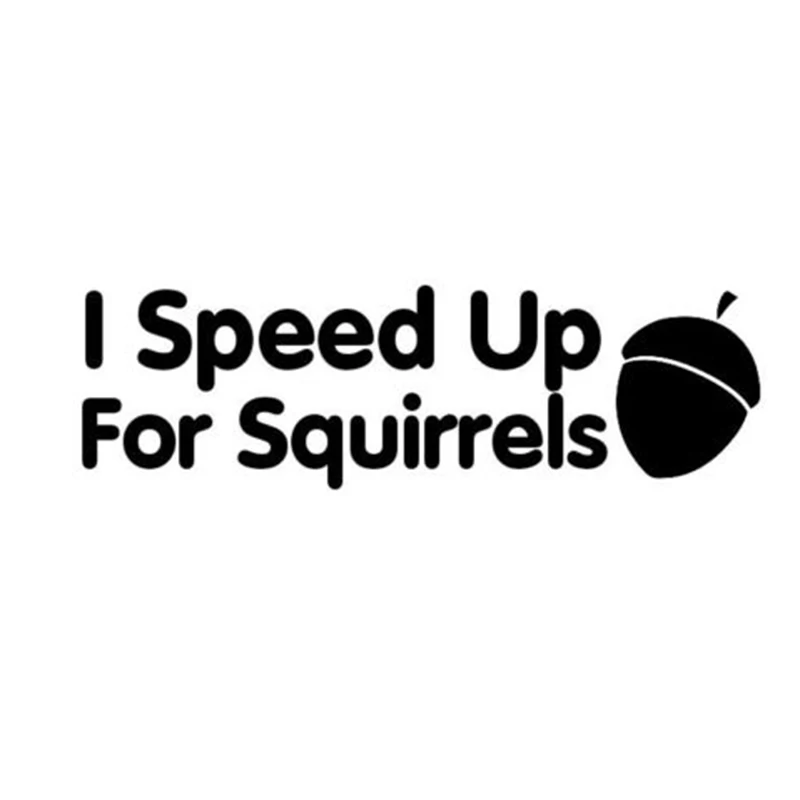 

Car Window Decal Truck Outdoor Sticker Funny Lol I Speed Up For Squirrels Animal Vinyl Decor Decals