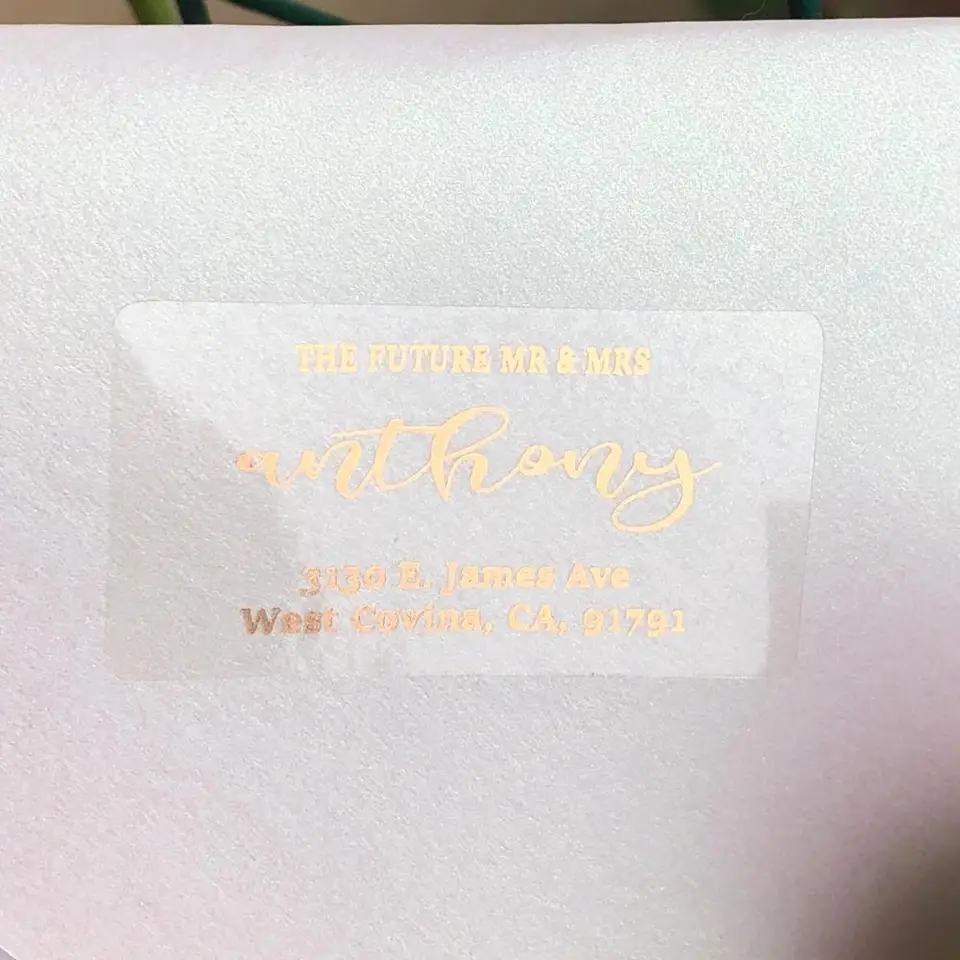 24 Christmas labels stickers return Address with graphic Personalised Gold