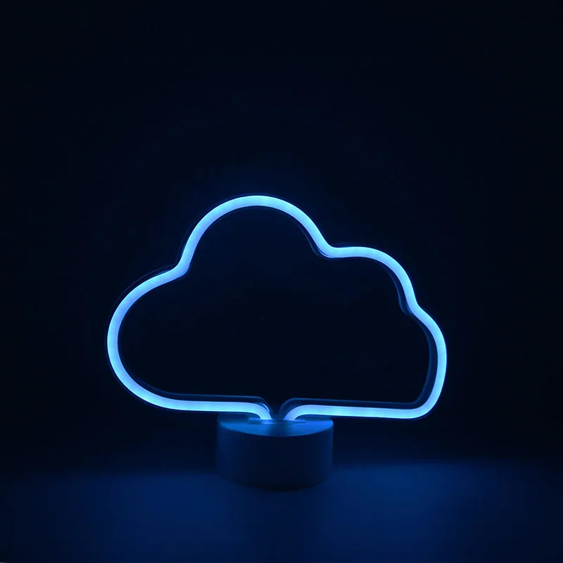 

Creative Clouds Neon LED Desk Lamp For Romantic Children's Bedroom Decorated Nightlight Bar Party Warm Decorative Lights