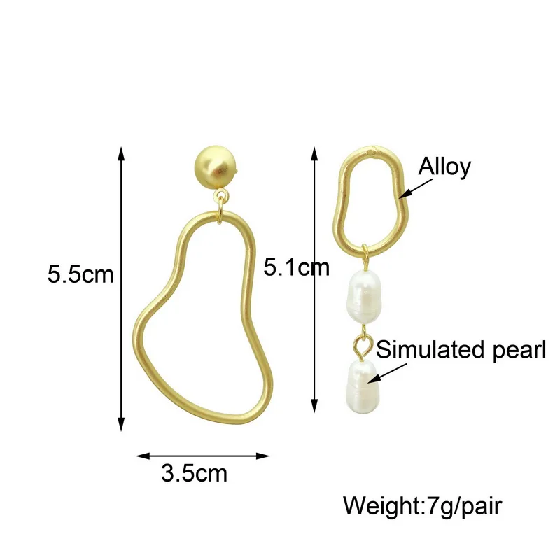 F. J4Z Горячие нерегулярные серьги с искусственным жемчугом для женщин мода мульти дизайн Висячие серьги барокко Винтажные Ювелирные изделия Аксессуары - Окраска металла: No.5