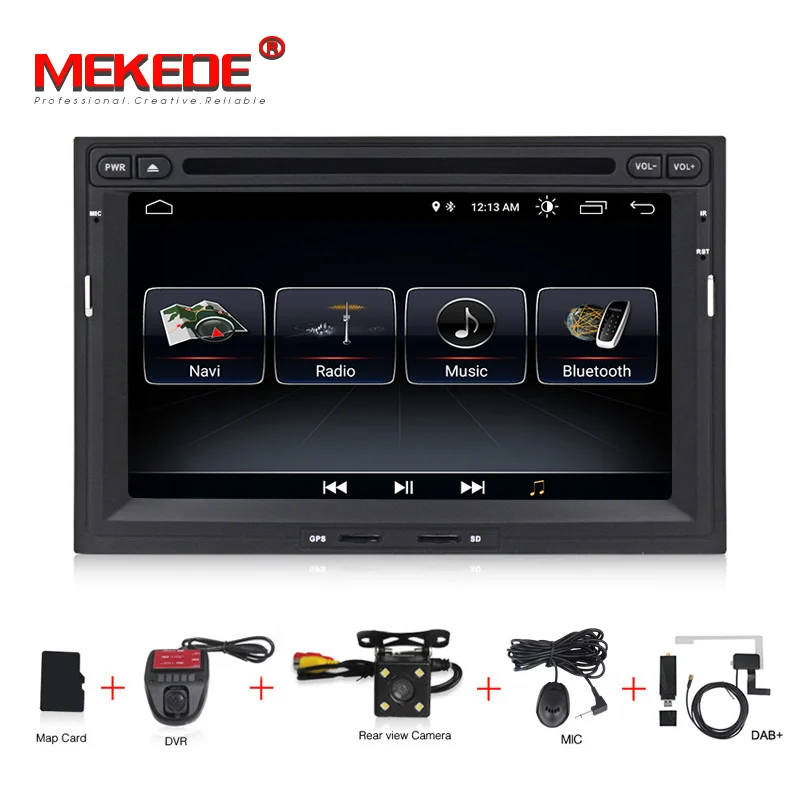 MEKEDE HD 2Din Android 8,1 Автомагнитола для peugeot 3005 3008 5008 Partner Berlingo автомобильный мультимедийный плеер стерео gps Навигация DVD - Цвет: DVD CAMERA DVR DAB