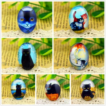 

Hot Sale 10pcs 18x25mm Handmade Photo Glass Cabochons (Cat Series)