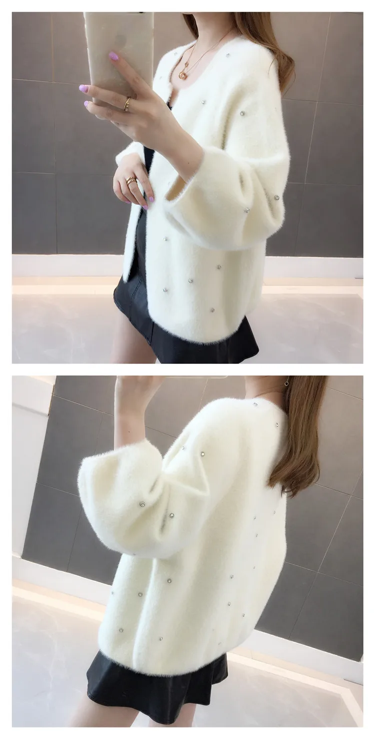 2018 осенний костюм новый корейский вариант свободные короткие Молодежный топ свитер куртка свитер