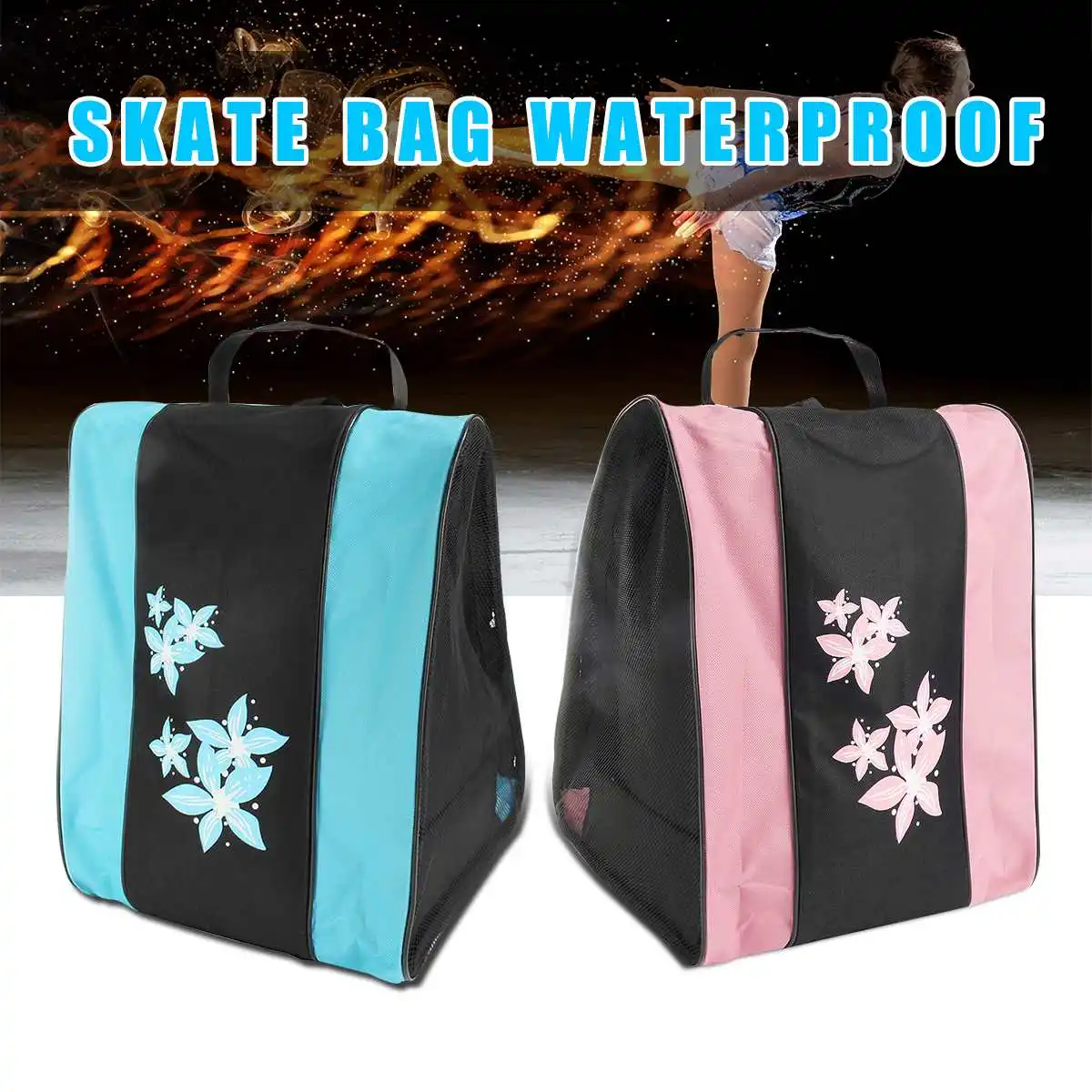 Ice Skating Shoes Bag Waterproof Breathable Dustproof Handbag Triangle