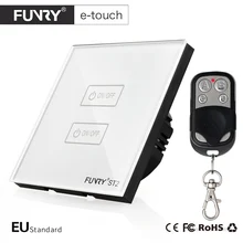

FUNRY ST2-EU Standard 2 Gang Remote Switch, Smart Control On-off for Smart Home, Smart Wall Switch,Smart Lamp Switch