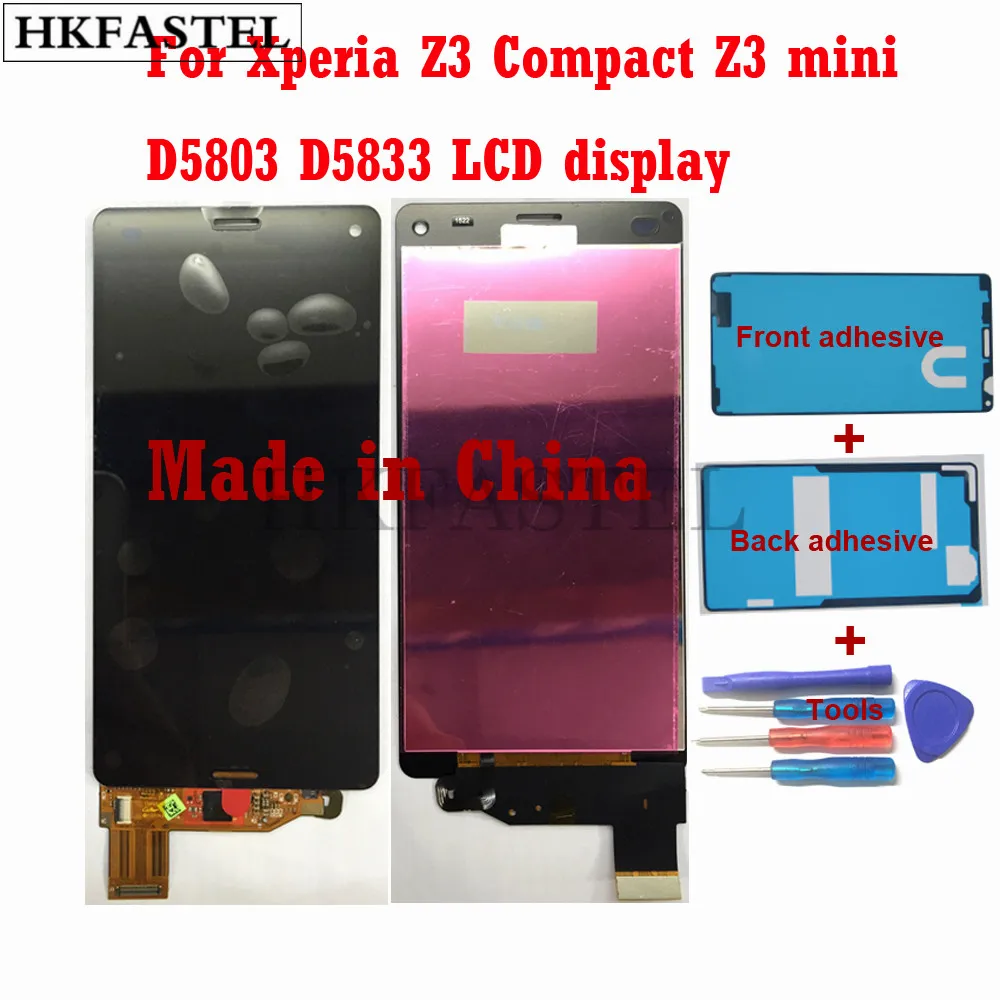 ЖК-дисплей HKFASTEL для Sony Xperia Z3 Compact mini D5803 D5833 мобильный телефон высокое качество