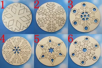 

12 PCS App 12.5 cm 6 design can choose Wood Inside and outside combination pendants supplies wedding ornaments 017012021