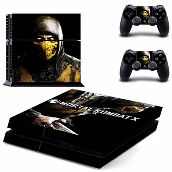 

Game Mortal Kombat X PS4 Skin Sticker Decal For Sony PlayStation 4 Console and 2 Controllers PS4 Skins Sticker Vinyl