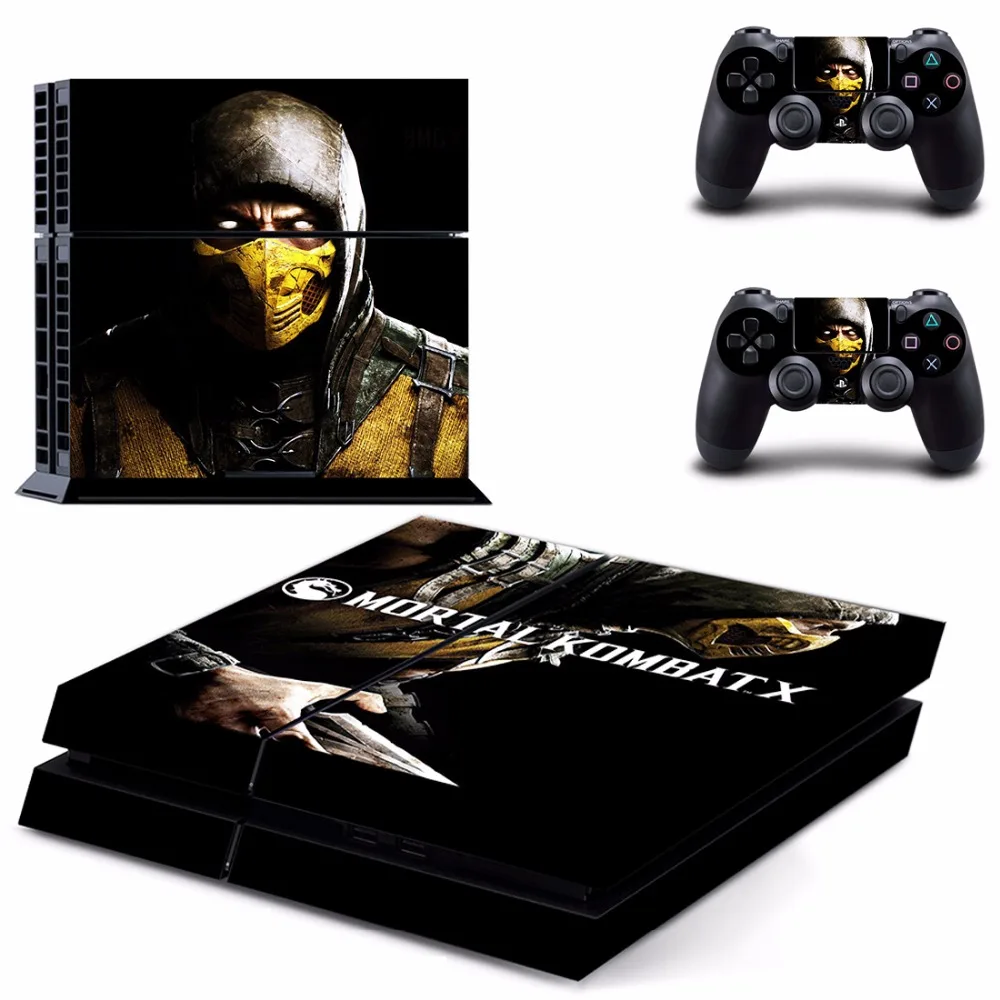 Игры Mortal Kombat X PS4 кожи Стикеры наклейка для Sony Игровые приставки 4 консоли и 2