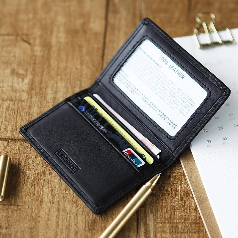 Buy LANSPACE Leather card holder small card id holders