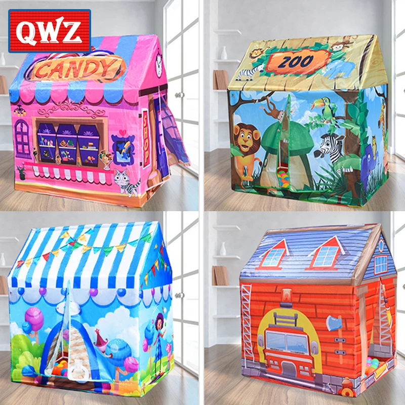 QWZ Tent Children Game House Toys House Indoor Baby Tent Toys Girl Princess House Boy Small Tent Household Children's Xmas Gifts