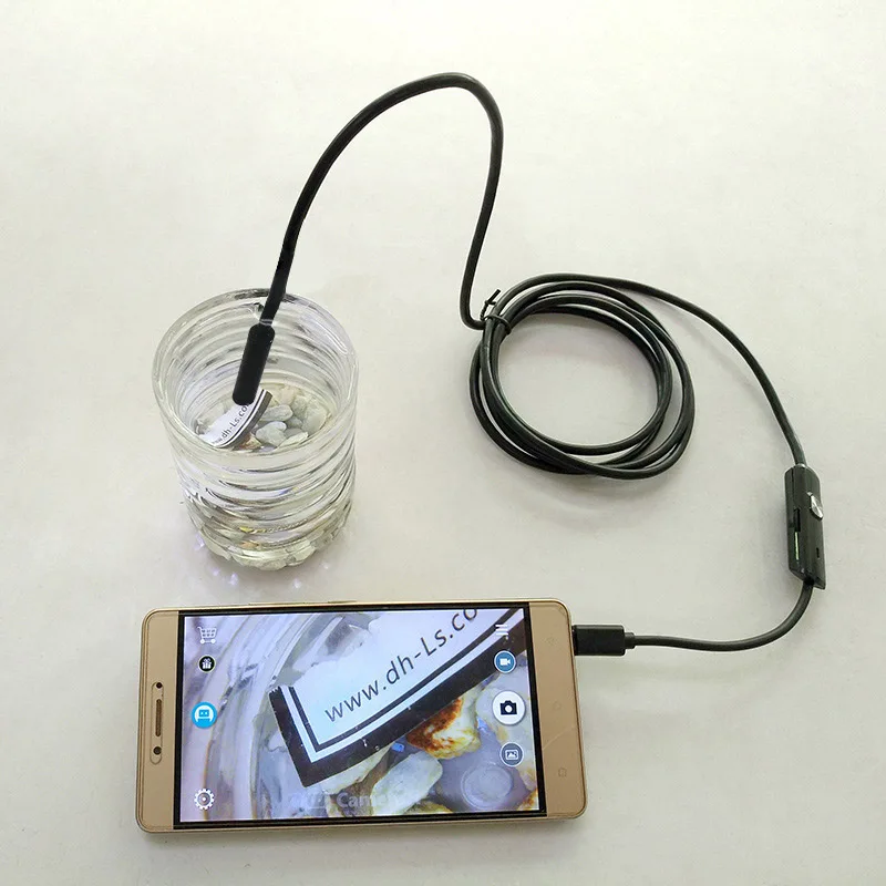 SHINA 7 мм объектив жесткий кабель Android эндоскоп камера 6LED водонепроницаемый USB