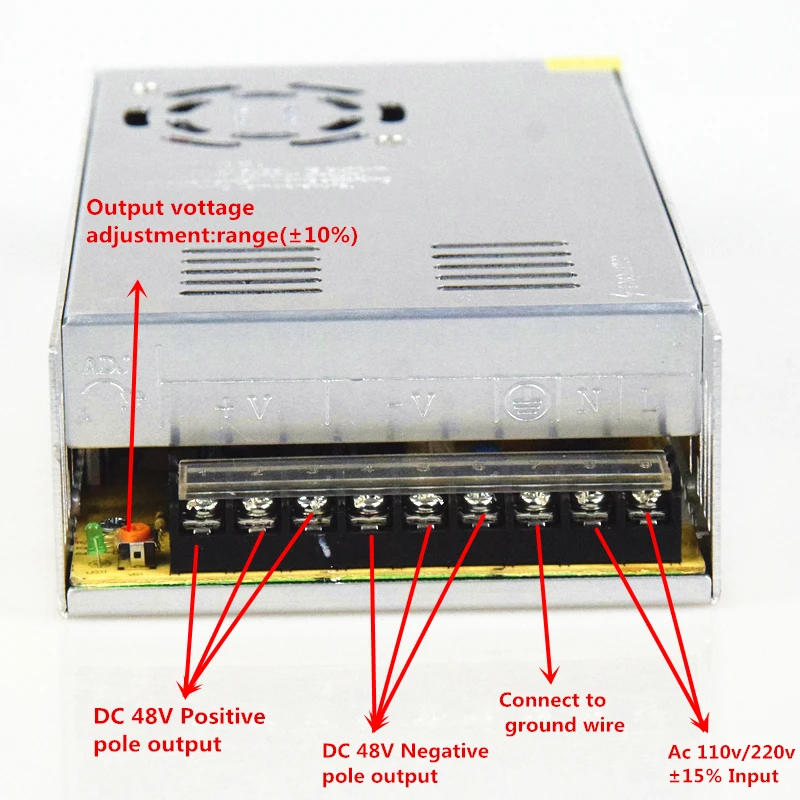 AIFENG 48v источник питания 360W 7.5A AC110V/220 V to dc 48V импульсный источник питания Трансформаторы для светодиодных лент светильник