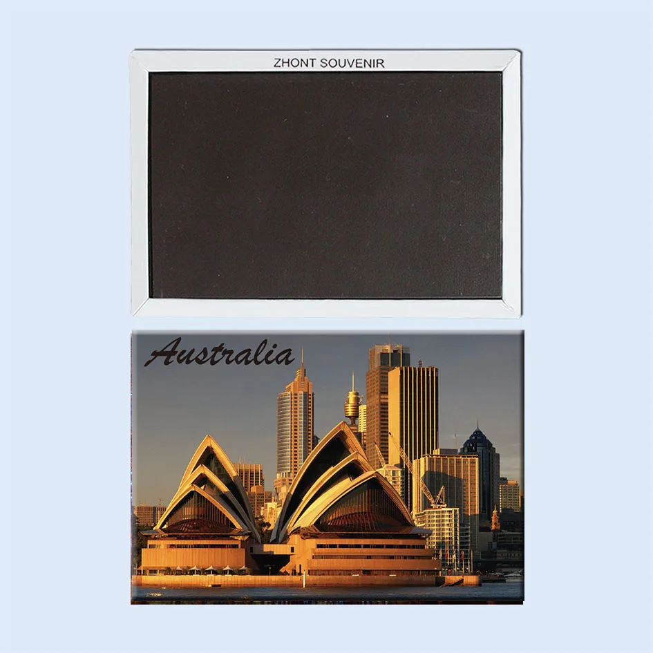 

5 Images of Harbor_at_dusk,sun-kissed Australia_Sydney Fridge Magnets,Opera_House souvenirs for world City