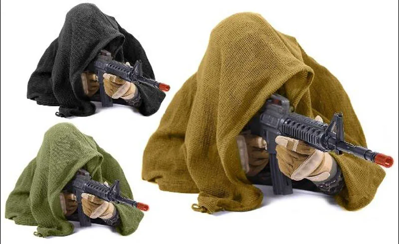 190*90 см хлопок военный камуфляж тактический сетчатый шарф снайперская вуаль для лица Кемпинг Охота Многоцелевой походный шарф