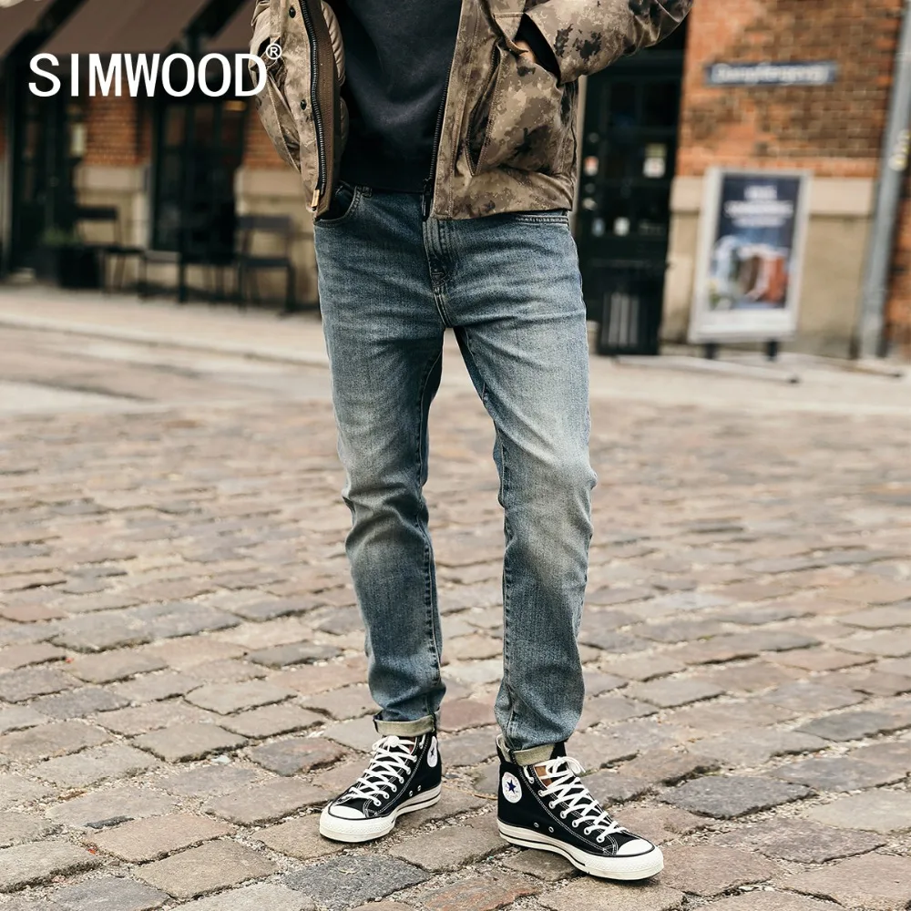 SIMWOOD 2019 New Jeans Men Classical Jean High Quality Straight Leg Male Casual Pants Plus Size Cotton Denim Trousers 180348 SIMWOOD 2019 New Jeans Men Classical Jean High Quality Straight Leg Male Casual Pants Plus Size Cotton Denim Trousers 180348