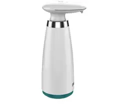 Automatic Infrared Sensor Soap Dispenser, 350ml, Battery Powered with 3 - Level Adjustable Settings for Bathroom and Kitchen Use (White Droplet 350ml)