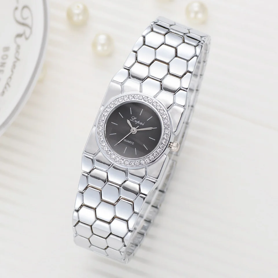Бренд Lvpai часы для женщин роскошный браслет из нержавеющей стали платье кварцевые наручные часы модные женские бизнес манжеты платье часы