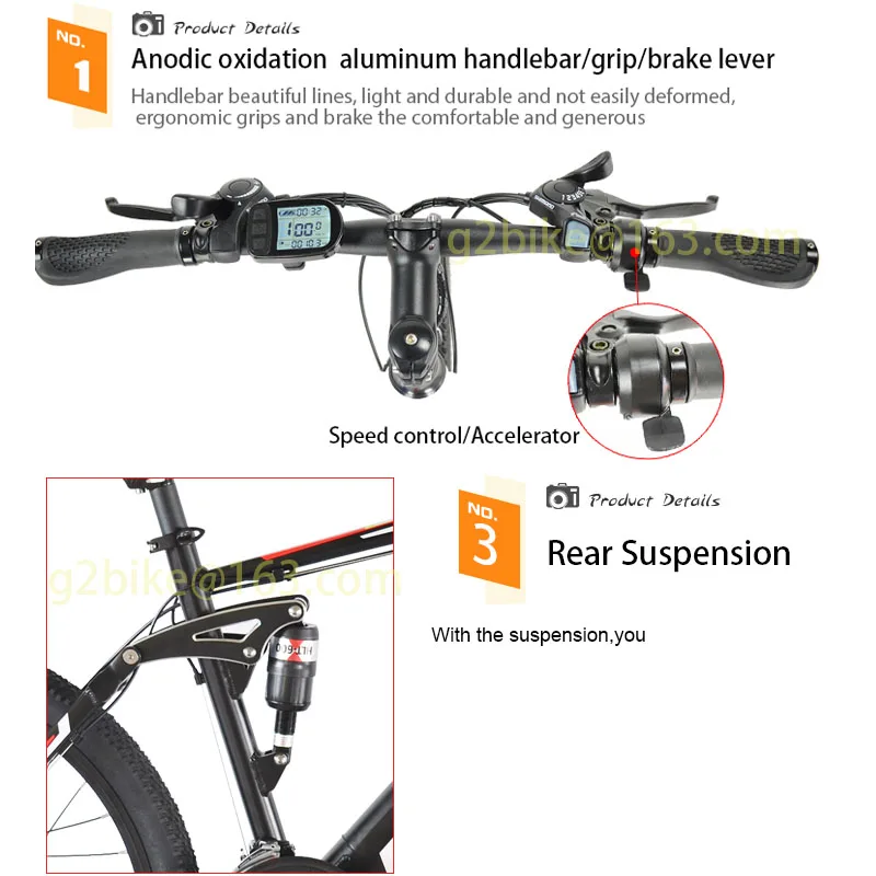 G Two 26 дюймов 21 скорость подвеска колеса магния Электрический велосипед мощный горный велосипед литиевая батарея 250 Вт 48 в супер MTB