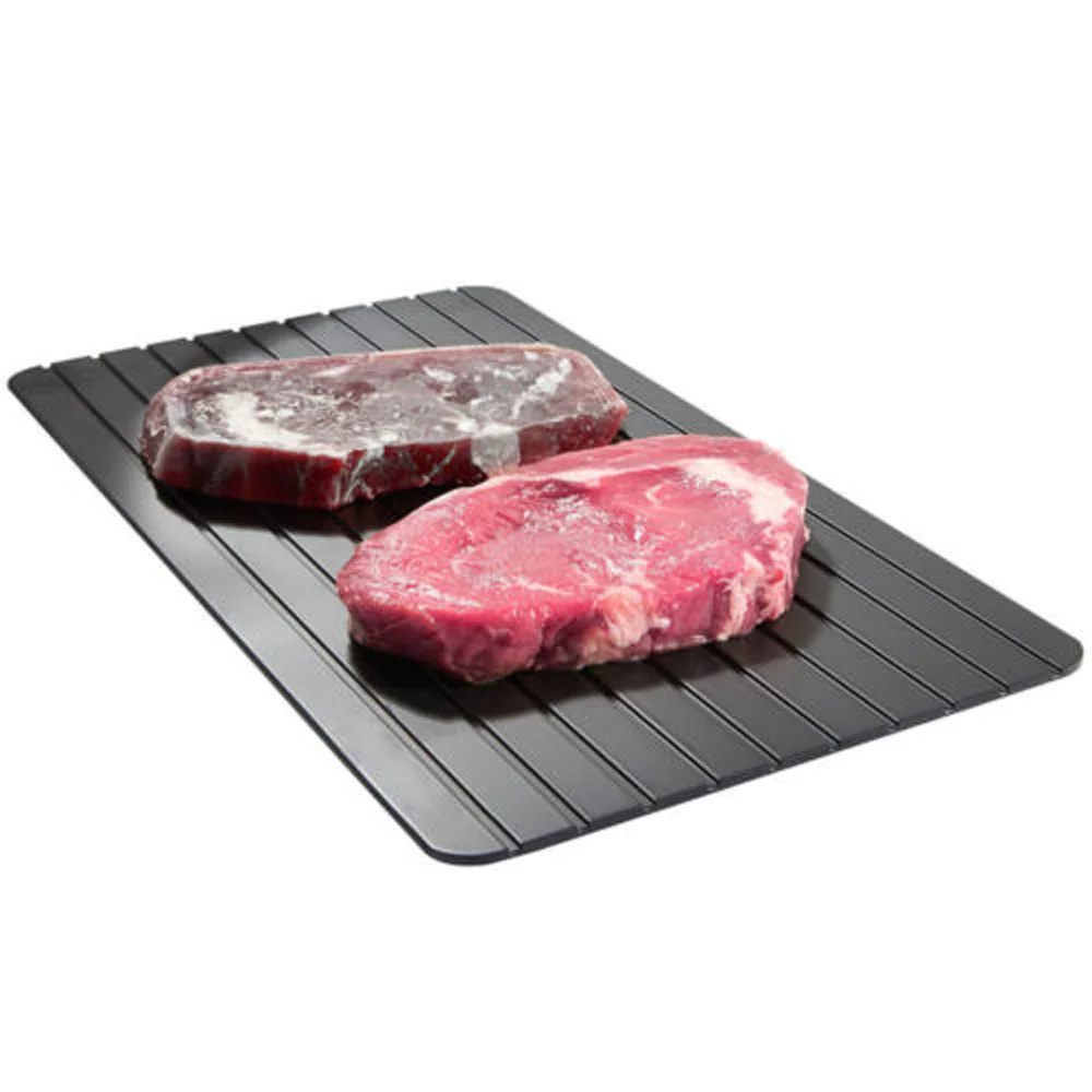 practical Aluminum Thawing Plate Fast Defrosting Tray Thaw Defrost Meat or Frozen Food Defrosting Tray