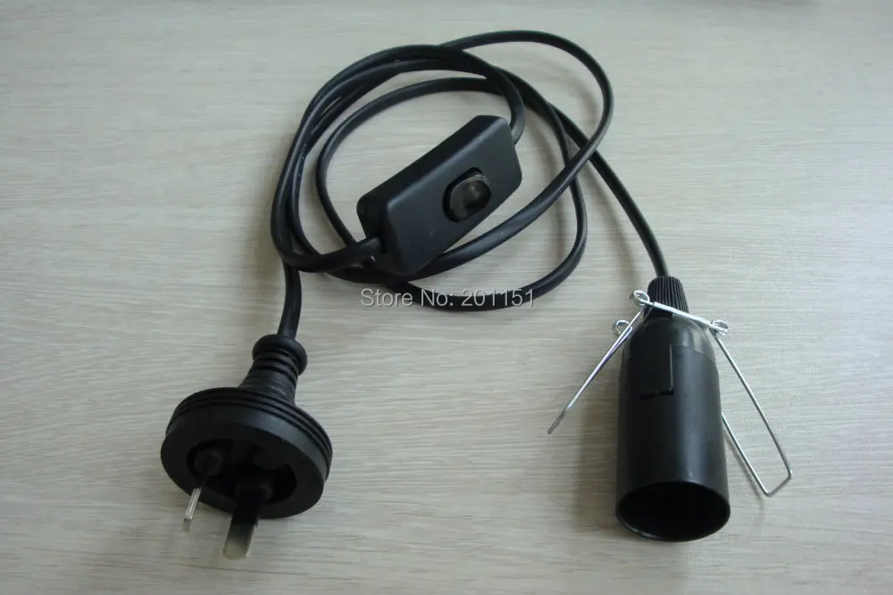 ( 200pieces/lot) Salt lamp power cord with e14 lamp holder on/off switch of AUS/New Zealand ...