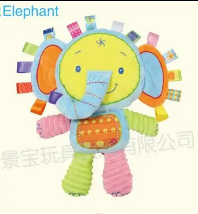 Детские милые животные Kawaii плюшевые погремушки и мобильные игрушки для 0-12 месячный ребенок подарок спальный мате - Цвет: elephant