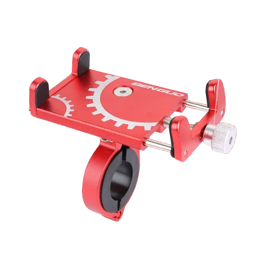 

Durable Bracket Portable Mount Universal Adjustable Phone Holder Anti-slip GPS Bicycle Motorcycle Clip Aluminum Alloy Stand