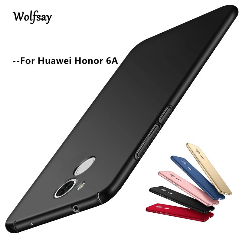 Wolfsay Funda чехол для huawei Honor 6A ультра тонкий роскошный гладкий Чехол из