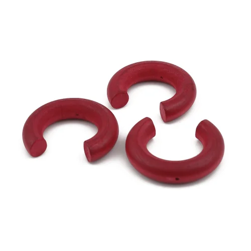 DoreenBeads модные деревянные разделительные бусины C формы красочные DIY амулеты около 3,8 см х3, 2 см-3,5 см х 3,1 см, отверстие: Приблизительно 0,9 мм, 10 шт - Цвет: 6