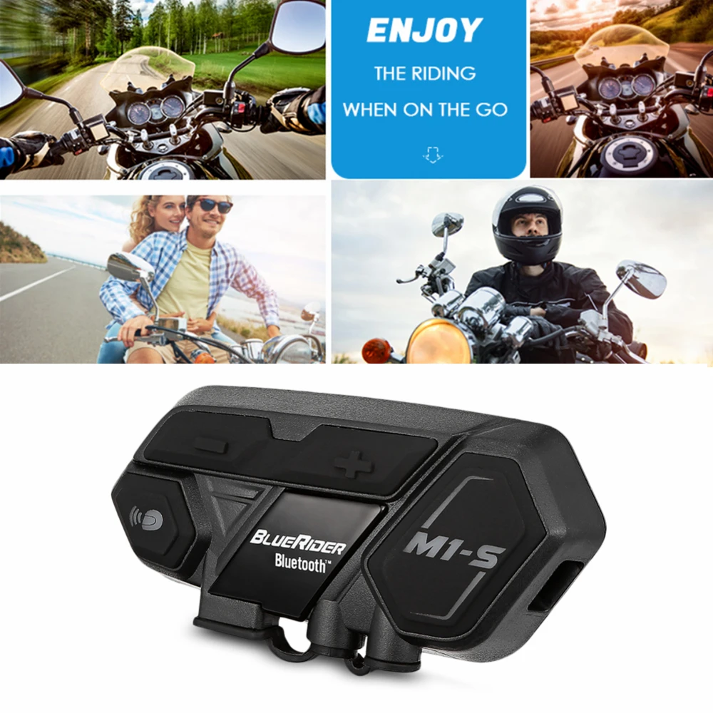 M1 S 4000m 8 Riders Motorcycle Helmet Headset Intercom Bluetooth