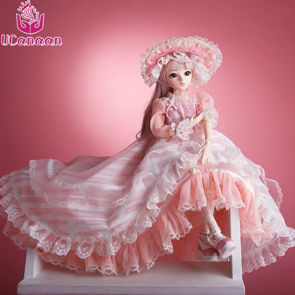 UCanaan/60 см BJD куклы новое поступление SD с наряд элегантное платье парики Shose шляпа