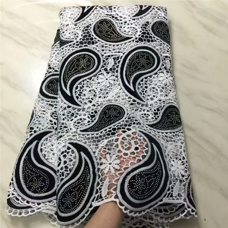 

African Lace Fabric 2019 High Quality Lace Embroidery Nigerian Lace Fabrics african cord /guipure lace Fabrics for dress pl8-78