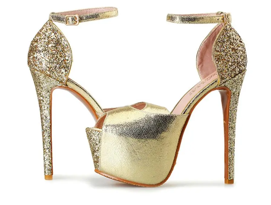 

Spring and summer new fashion 14CM fine and sexy waterproof table fish mouth high heel sandals