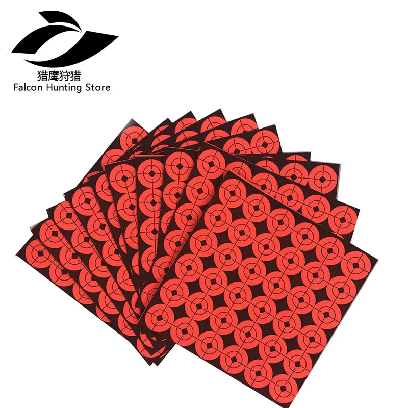50 листов 1800 цели неоновый красный Целевой наклейки яблочко наклейки самоклеющиеся наклейки для съемки