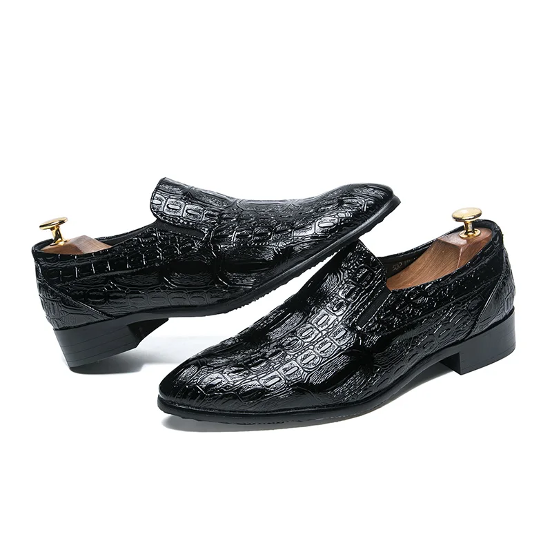 Мужская обувь из лакированной кожи; модельная обувь; модная обувь из змеиной кожи; дизайнерские итальянские блестящие Мужские броги с острым носком; Туфли-оксфорды для мужчин