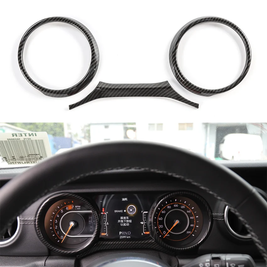 YAQUICKA For Jeep Wrangler JL 2018 up Car Dashboard Instrument Bezel