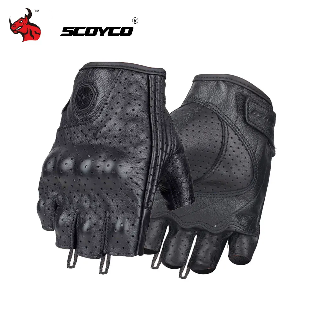 SCOYCO Motorcycle Gloves Leather Motocross Off-Road Racing Gloves Motorcycle Riding Half Finger Gloves Luva Couro Motoqueiro SCOYCO Motorcycle Gloves Leather Motocross Off-Road Racing Gloves Motorcycle Riding Half Finger Gloves Luva Couro Motoqueiro