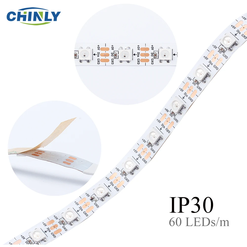 cheap WS2812b RGB led Pixels Strip DC5V 5 meters 300leds Non waterproof 300IC 90W SMD5050 leds for DIY Decorative Living Room Lights