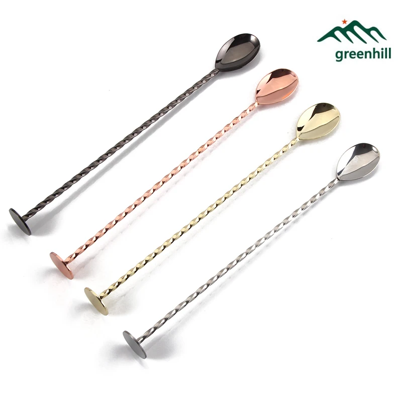 

Premium 27cm Stainless Steel Muddler Bar Spoon / Drink Mixing Spoons / Bartender Tools / Stick Cocktail Spoon Stirrer