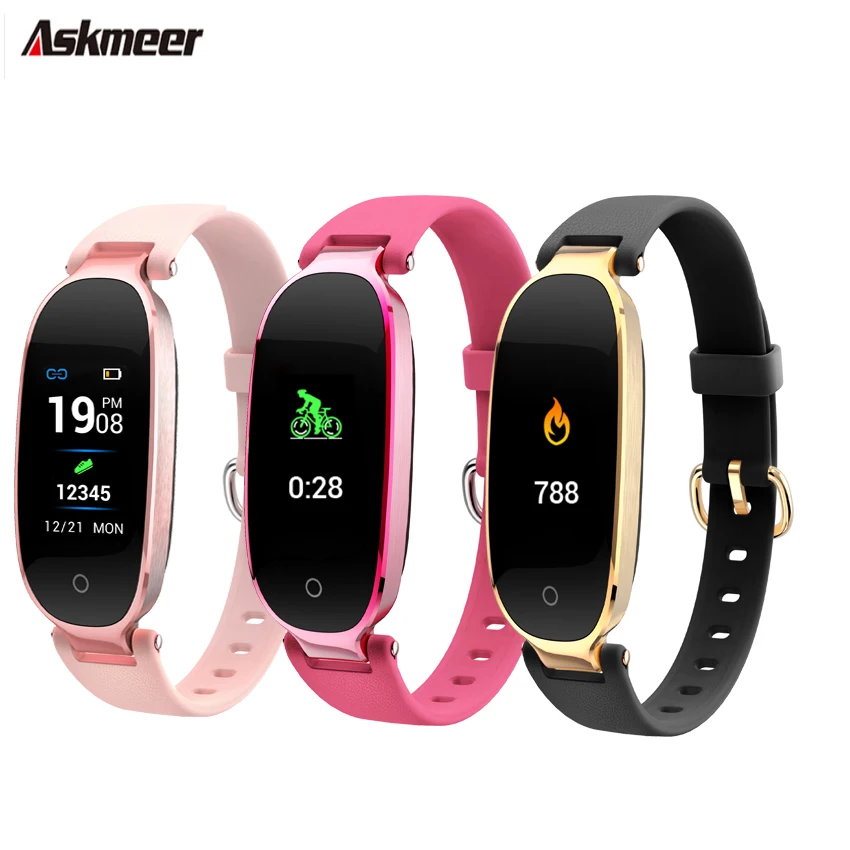 

ASKMEER Smart Wristband Color Screen smart bracelet Sport Tracker heart rate monitor smart watch Call Reminder smart band