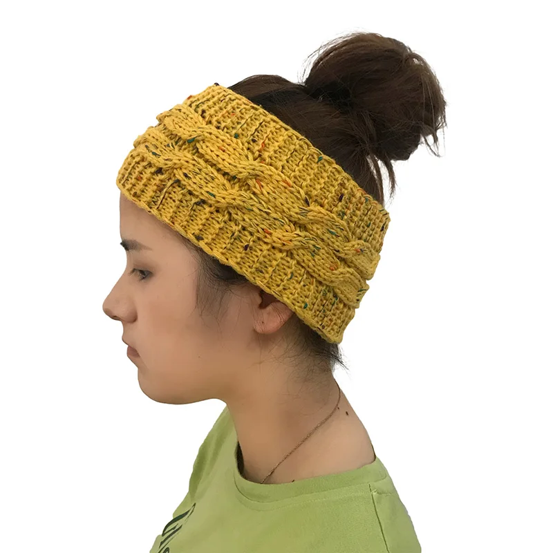 Women Autumn Knitted Hat Winter Warm Bun Ponytail Beanie High Stretch Female Hats Girls Turban Fashion Cap Head Warmer CP0293 (9)