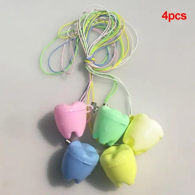 2018 New Colorful Baby Teeth Milk Teeth Box False Tooth Case Denture Accessories