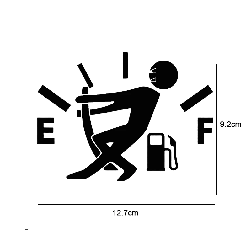 Car Sticker 3D 12.79.2cm High Gas Consumption Decal Fuel Gage Empty Sticker On Car Funny Stickers and Decals Vinyl Car Styling (6)