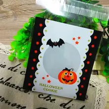 10*11+ 3 см Упаковка печенья Хэллоуин печенье самоклеящийся клейкий пластиковый пакет закуски пакет дрожжи 100 шт./лот