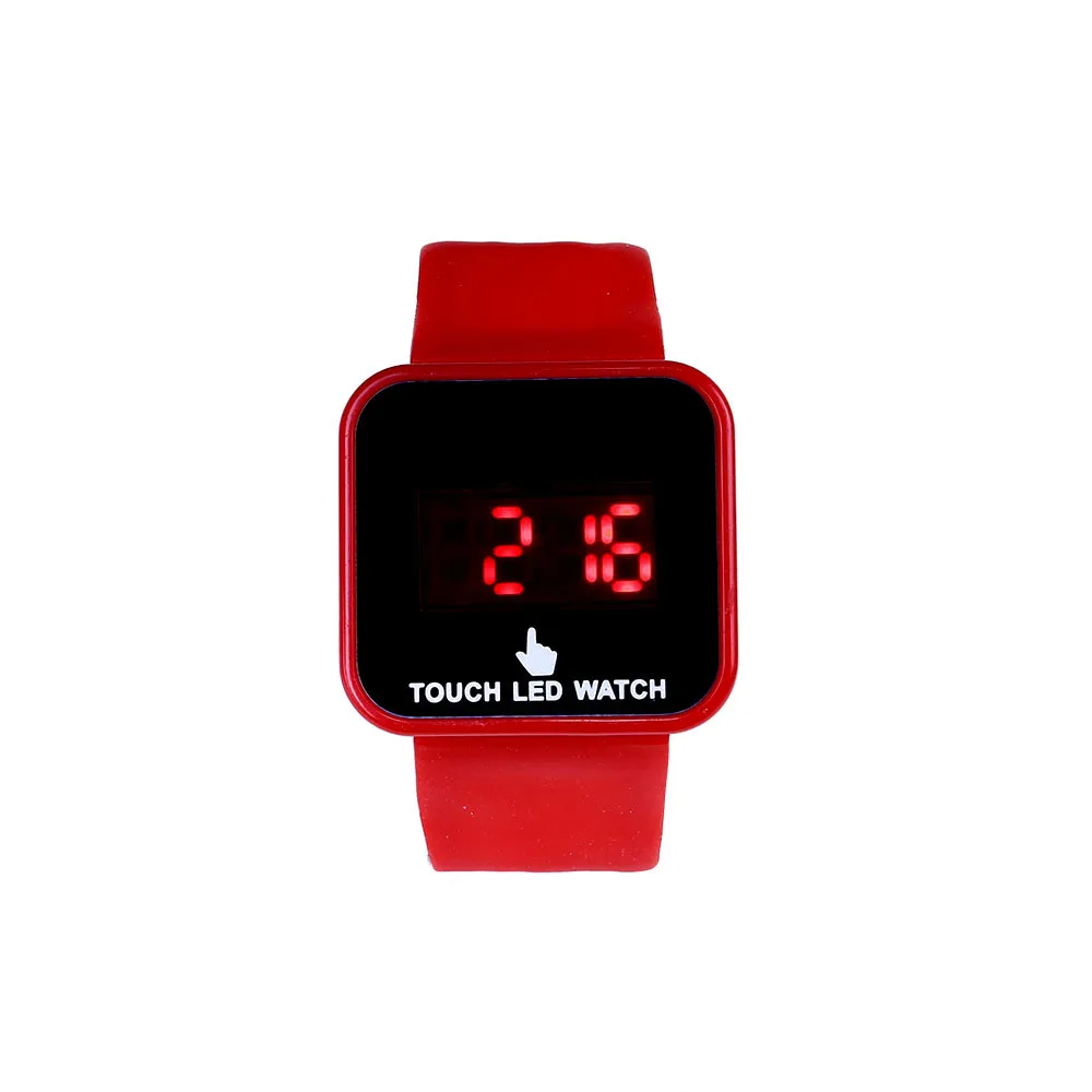 Zhou lianfa модные спортивные Брендовые женские цифровые часы с сенсорным экраном силиконовый ремешок Корейская версия электронные наручные часы reloj - Цвет: Red