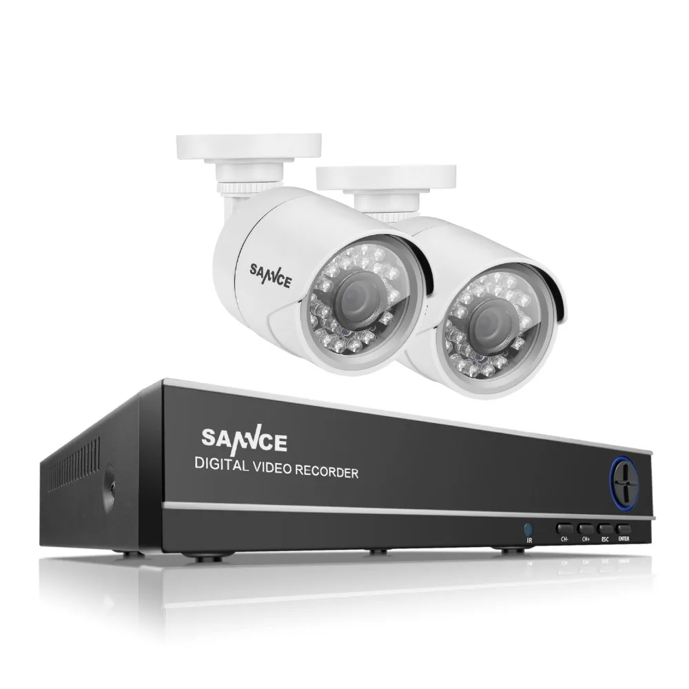 SANNCE 4CH 720P HDMI CCTV DVR Outdoor 1500TVL Video Camera Home Security System Surveillance kits